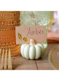 Kate Aspen Kate Aspen Fall Decor Mini Green Pumpkin Place Card Holder (Set of 6), Place Settings, Perfect for Thanksgiving Table Decor, Fall Themed Weddings, Bridal Brunches  - Image 4