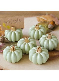 Kate Aspen Kate Aspen Fall Decor Mini Green Pumpkin Place Card Holder (Set of 6), Place Settings, Perfect for Thanksgiving Table Decor, Fall Themed Weddings, Bridal Brunches  - Image 1