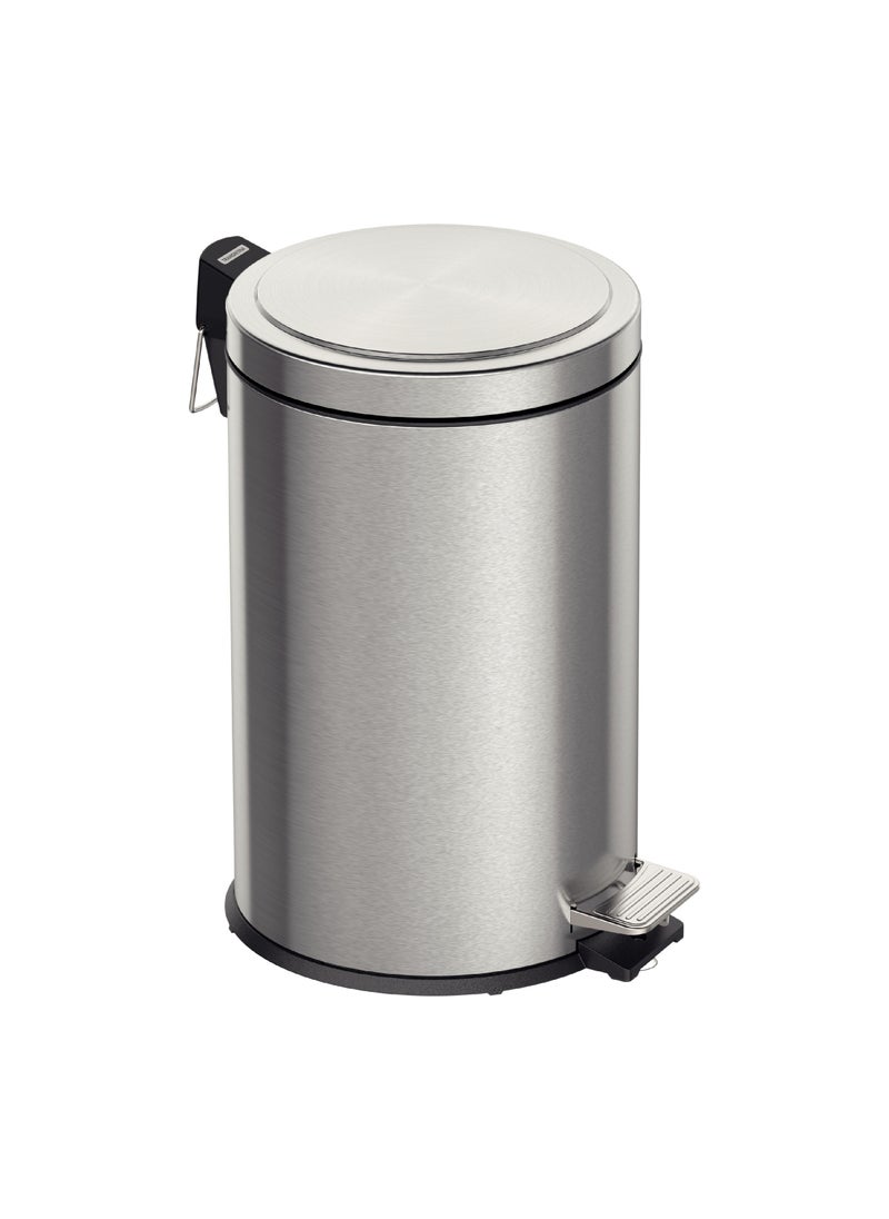 TRAMONTINA Tramontina Brasil Plus 12 Liter Stainless Steel Pedal Trash Bin with a Scotch Brite Finish Soft Close and Removable Internal Bucket  - Image 1
