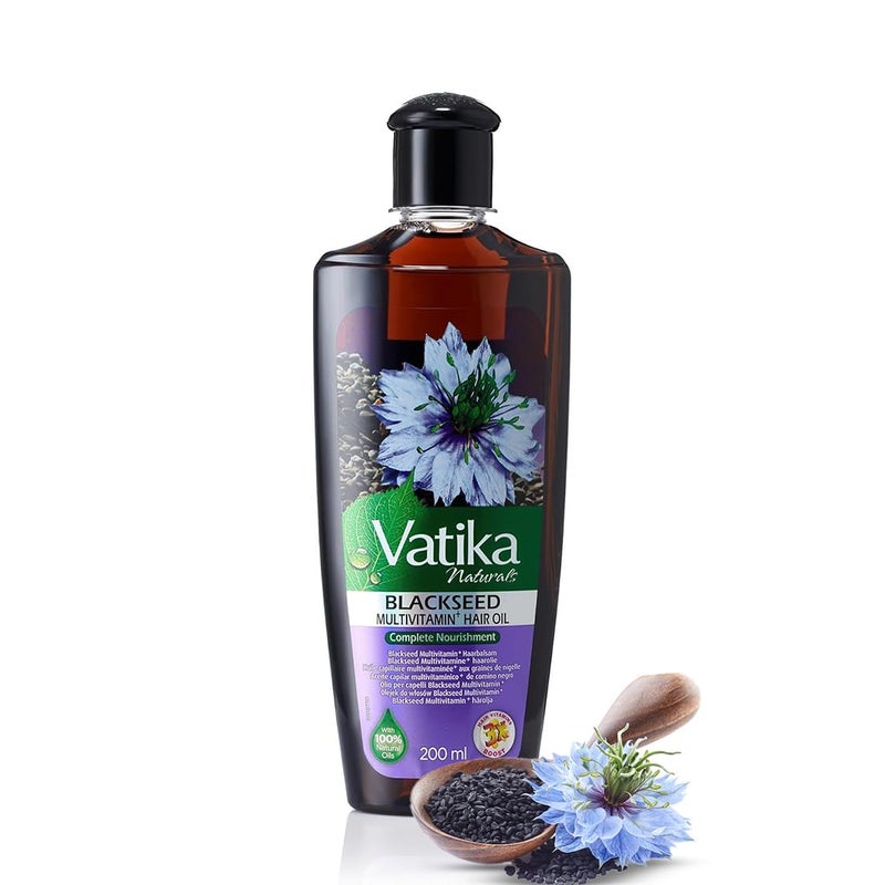 Vatika Naturals Dabur Vatika Ayurveda Herbal Black Seed Enriched Hair Oil for Complete Hair Care 200 ml / 6.76 fl oz) - Image 1