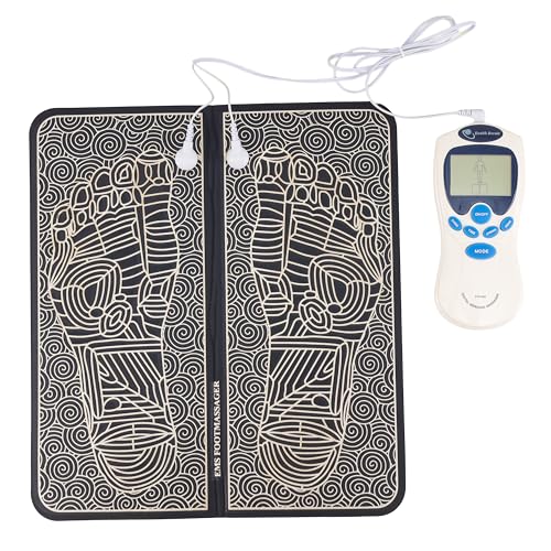 Campfire EMS Foot Massager Mat with Remote Control With 14 Seconds Standby Mode, 8 Modes & 15 Intensity Levels, 3 Timer Settings (5/10/15 Min) for Circulation & Pain Relief; Portable Foldable Electric Foot Massage Pad - Image 1
