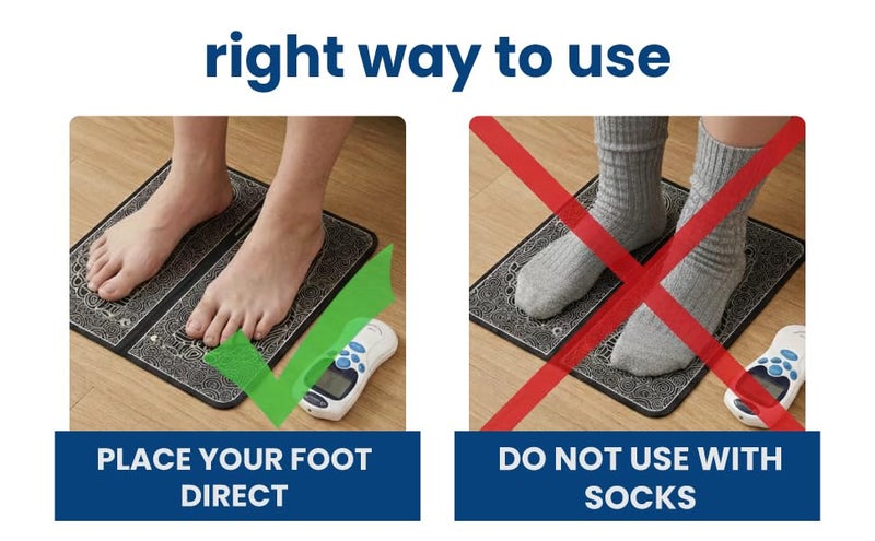 Campfire EMS Foot Massager Mat with Remote Control With 14 Seconds Standby Mode, 8 Modes & 15 Intensity Levels, 3 Timer Settings (5/10/15 Min) for Circulation & Pain Relief; Portable Foldable Electric Foot Massage Pad - Image 5