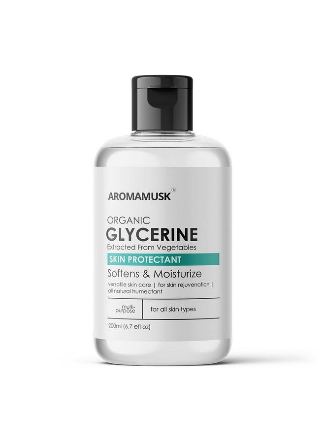 AromaMusk Organic And Pure Vegetable Glycerine Lotion For Face, 200Ml | Softens & Moisturize Chemical Free, Hypoallergenic, All Natural - Image 1