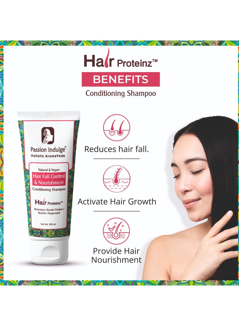 باشن إندلج شامبو باشن إندلج هير بروتينز المضاد لتساقط الشعر مع إكليل الجبل وبروتين الكيراتين | تركيبة لتقوية نمو الشعر - ٢٠٠ مل - Image 3