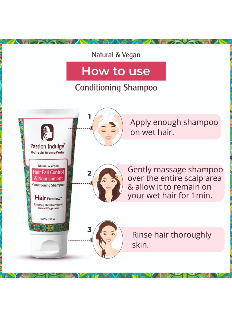 باشن إندلج شامبو باشن إندلج هير بروتينز المضاد لتساقط الشعر مع إكليل الجبل وبروتين الكيراتين | تركيبة لتقوية نمو الشعر - ٢٠٠ مل - Image 4