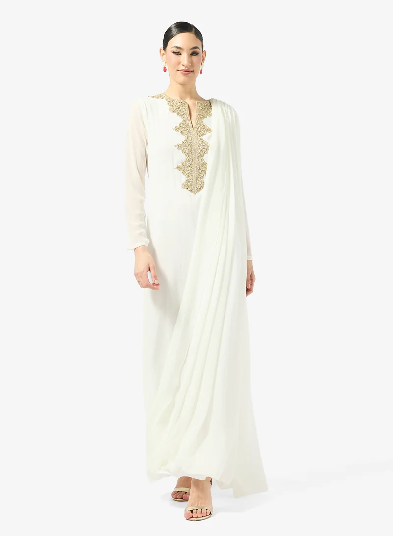 Chiffon Dress With Sequin
