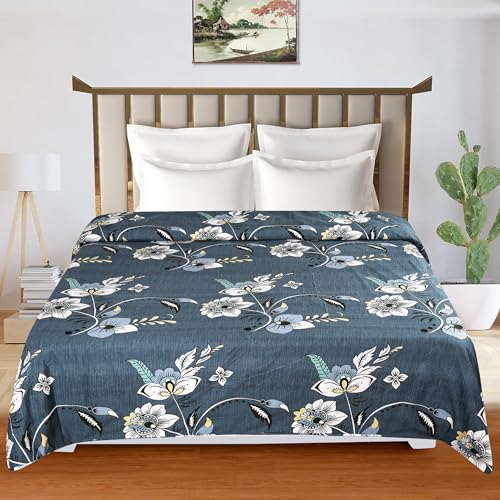 la' amour Super Premium Quilt Cover Double Bed with Zipper Blanket Cover/rajai Cover/Comforter Cover/Duvet Cover King Size Soft Cotton Breathable Skin Friendly Stuff 90x100 Inches, Color- Dark Grey - Image 2