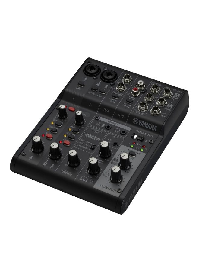 YAMAHA 6 Channel Live Streaming Loopback Audio USB Mixer AG06MK2B Black - Image 2