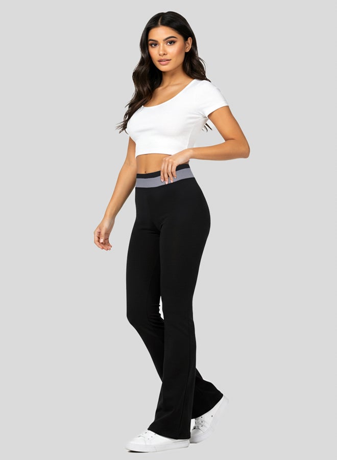 trendyol Black Scuba/Scuba Diving Comfort Fit Flare Knitted Sports Sweatpants - Image 5