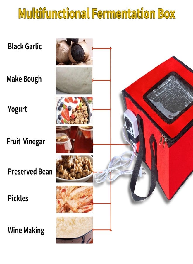 GEOYLE Foldable Proofing Box With Heater, 74l Large Bread Proofer with Temperature and Timer Controller, Zippered Sourdough Warmer for Bread, Pizza and Yoghurt Making,16.5 * 16.5 * 16.5in - Image 2