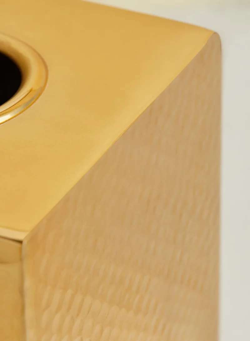 Premier Allegra Hammered Gold Tissue Box