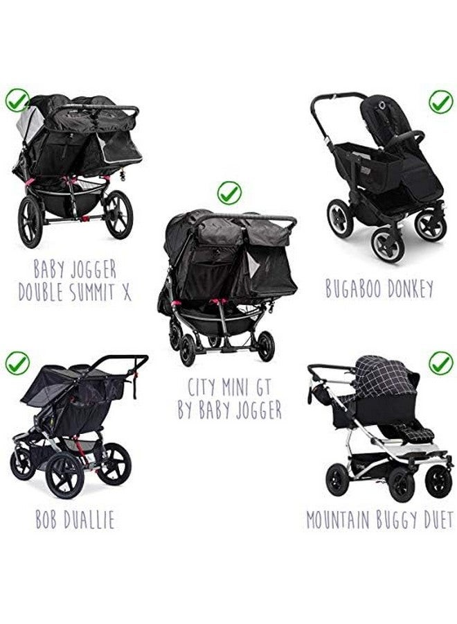 Booyah Strollers Split (bar in Middle of Handlebar) Double Stroller Organizer for Bob Duallie and Baby Jogger City Mini GT - Image 2