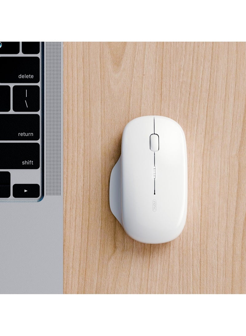 inphic ماوس لاسلكي، ماوس قابل لإعادة الشحن لاسلكي 2.4G USB (مستوى البطارية مرئي) ماوس كمبيوتر مريح، 3 مستويات DPI ماوس لاسلكي صامت للابتوب PC الكمبيوتر (وردي) - Image 2