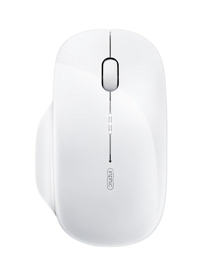 inphic ماوس لاسلكي، ماوس قابل لإعادة الشحن لاسلكي 2.4G USB (مستوى البطارية مرئي) ماوس كمبيوتر مريح، 3 مستويات DPI ماوس لاسلكي صامت للابتوب PC الكمبيوتر (وردي) - Image 1