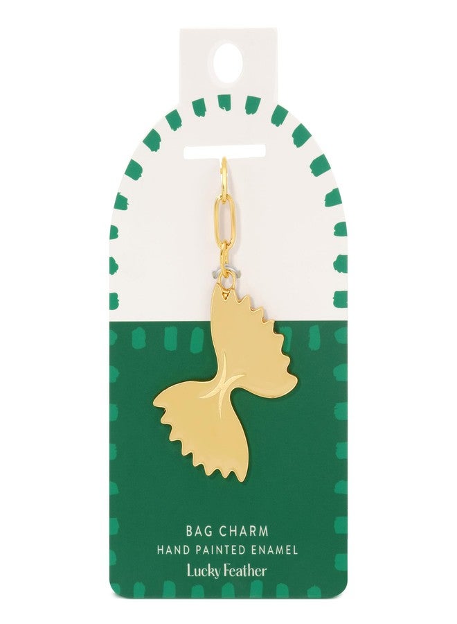 Lucky Feather Enamel Bag Charm/keychain - Pasta - Image 5