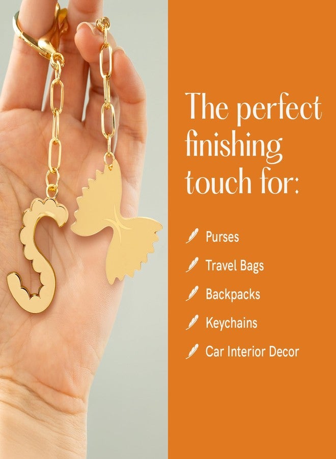 Lucky Feather Enamel Bag Charm/keychain - Pasta - Image 3