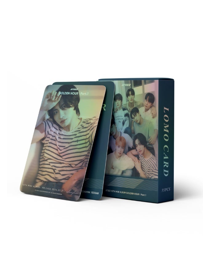 NIBEMINENT 55 Pcs Kpop ATEEZ Golden Hour Lomo Cards Card For Fans Collection Gifts - Image 1