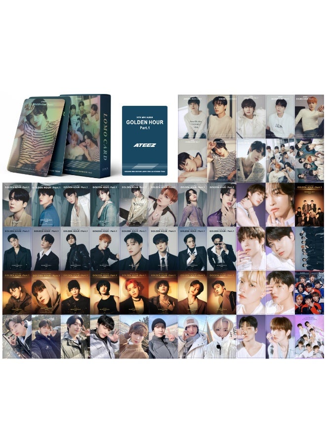 NIBEMINENT 55 Pcs Kpop ATEEZ Golden Hour Lomo Cards Card For Fans Collection Gifts - Image 2