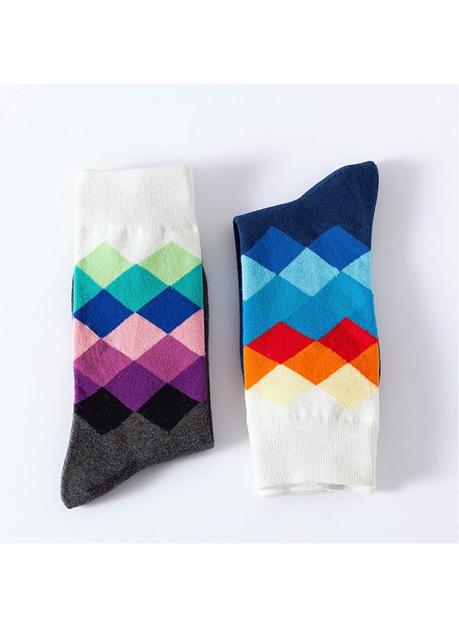 10PCS الرجال الجوارب فستان المرأة فانكي متعة الابتكار نمط القطن مجنون تصميم طاقم الجوارب (متعددة الألوان-I1) - Image 2