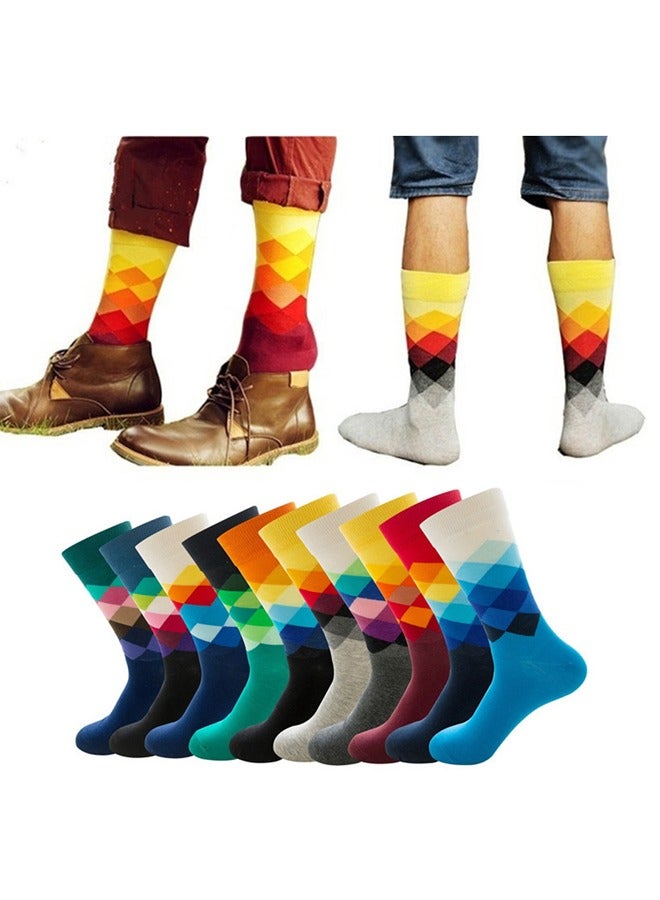 10PCS الرجال الجوارب فستان المرأة فانكي متعة الابتكار نمط القطن مجنون تصميم طاقم الجوارب (متعددة الألوان-I1) - Image 3