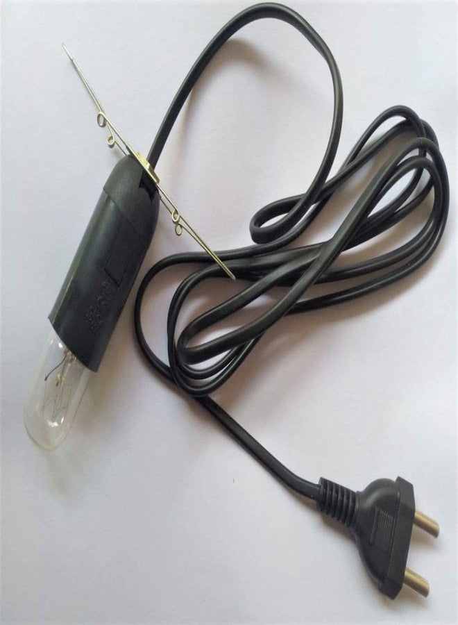 WE Himalayan Salt Lamp Replacement Cord Set, 15W E14 Bulb with Holder, Black Power Cable - Image 4