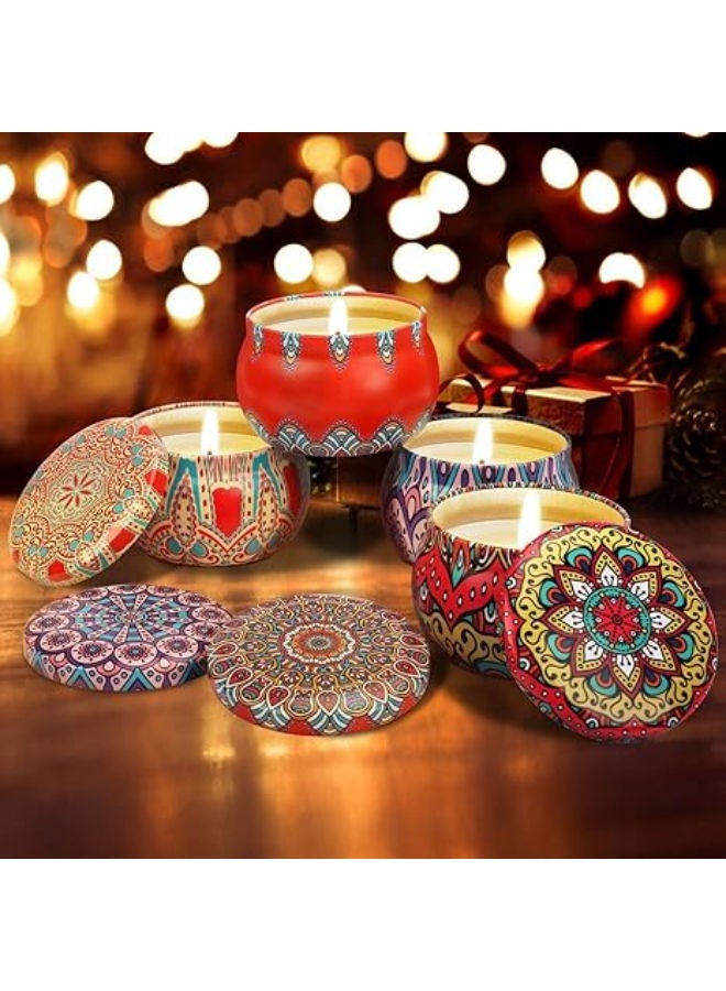 مجموعة هدايا شموع الشاي المعطرة من ماندالا - عبوة من 4 قطع - Image 1