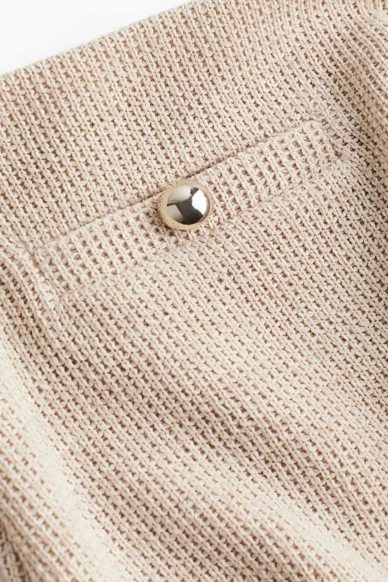 H&M Textured-Knit Mini Skirt