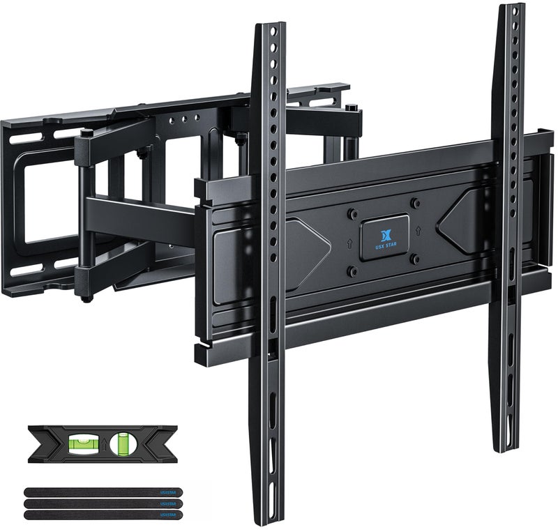 USX STAR UL Listed Full Motion TV Wall Mount for Most 32-70 inch TVs, Wall Mount TV Bracket for 40 50 55 65 inch tv with Smooth Swivel, Tilt, Extension, Level-Has Hardware & Drill Template - Image 1