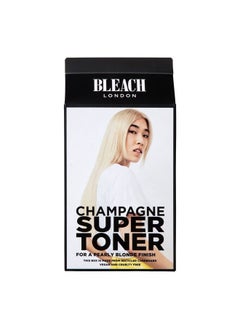 BLEACH LONDON Champagne Super Toner Kit - Yellow Brass Removing, Color Depositing Formula For Champagne Blonde Base, For Blonde Hair & Post Bleached Hair, Vegan, Cruelty Free, Ammonia Free