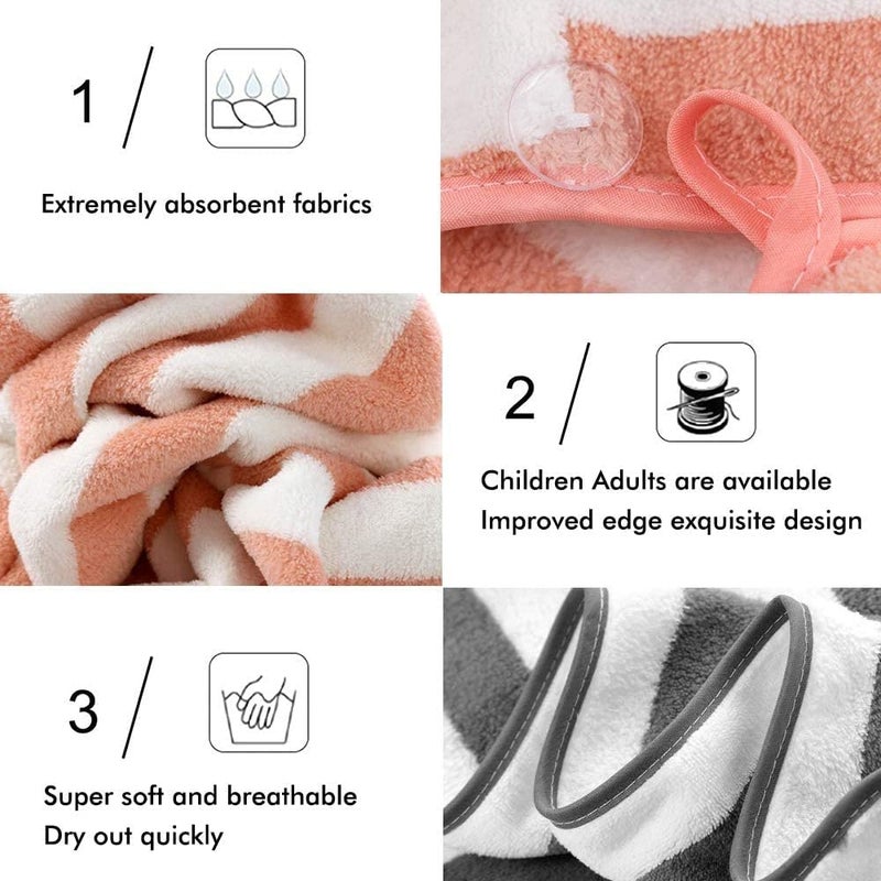 ANESHA Hair Towels for WomenSuper Absorbent Quick Dry Hair Drying Towel Hair Towel Wrap for Curly Hair Long Short Hair AntiFrizz Hair Turbans for Wet Hair Pack of 2 Multicolor - Image 2