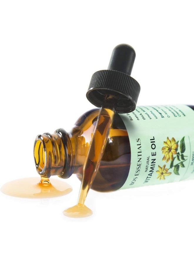 Bos Essentials - Natural Vitamin E Oil (>90% D-Alpha Tocopherol) | Pure & Undiluted Oil | Diminishes The Appearance of Scars, Wrinkles, & Other Skin Abnormalities | Non-GMO - Image 1