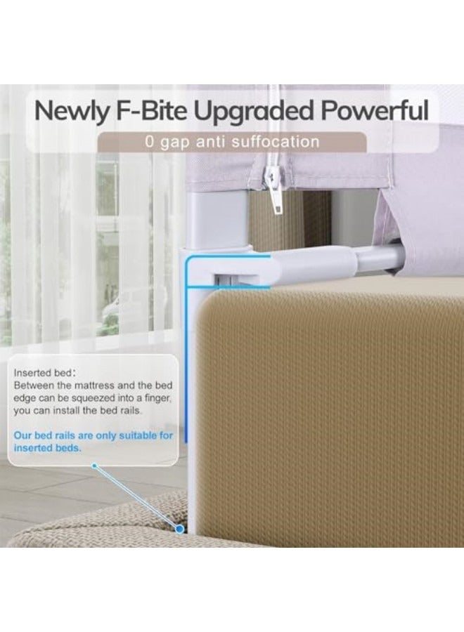 1-Piece Toddler Bed Rails for Crib Foldable Bed Rail for Toddlers Adjustable Baby Rail Guard Portable Bed Rails Guard Bumper for Kids - Image 2