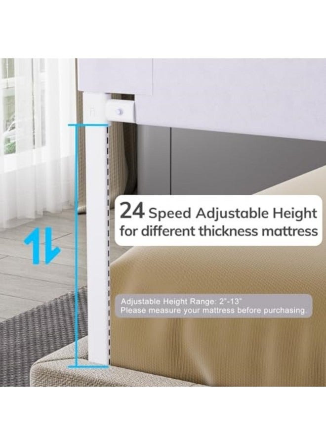 1-Piece Toddler Bed Rails for Crib Foldable Bed Rail for Toddlers Adjustable Baby Rail Guard Portable Bed Rails Guard Bumper for Kids - Image 3