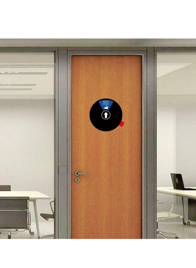 GUDOO Office Privacy Sign,Magnetic Door Sign,Do Not Disturb/Please Knock/Out of Office/In A Meeting/Back Soon/Working Remotely for Conference Room Any Room That Needs Privacy- Black  - Image 3