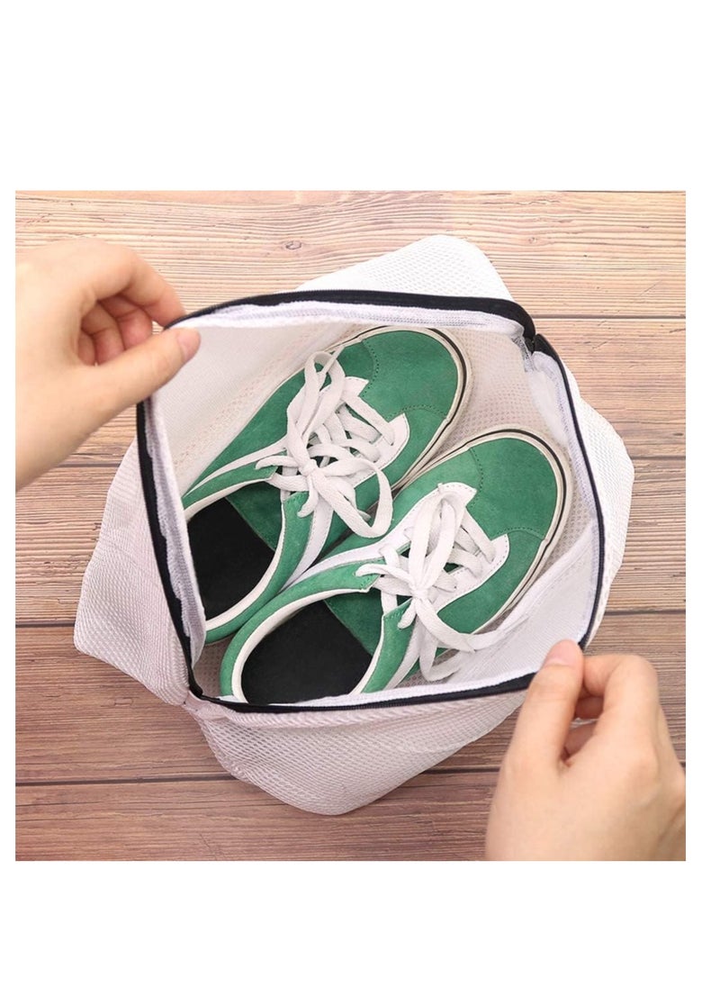 ECVV Shoe Wash Bags, Set Of 3 REUsable Mesh Laundry Bags With Zip For Sneakers, Trainers, Running Shoes, Fit Up To Men Size 12, Shoeb01-3Pcs, Shoeb01  - Image 5