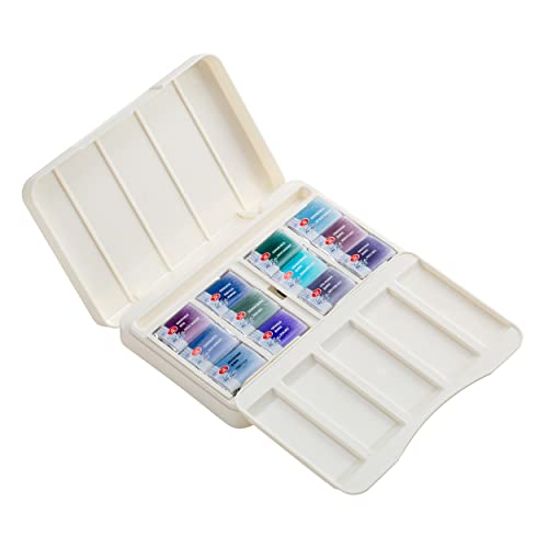 White Nights Granulating Watercolor Set 12 Full Pans of Professional Artist Grade Paints Vibrant Lightfast Colors Portable Durable Box by Nevskaya Palitra - Image 3