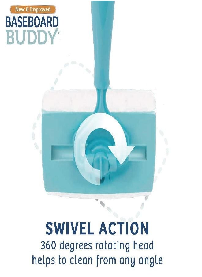 Baseboard Buddy - Baseboard & Molding Cleaning Tool! Includes 1 Baseboard Buddy and 3 Reusable Cleaning Pads, As Seen on TV