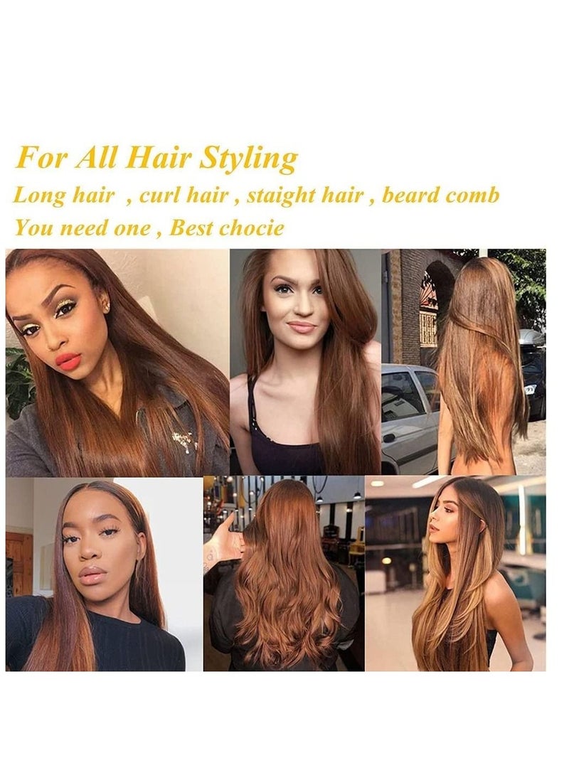 2 in 1 Hot Comb Straightener Electric Hair Straightener Hair Curler Wet Dry Use Hair Flat Irons Hot Heating Comb For Hair - Image 3