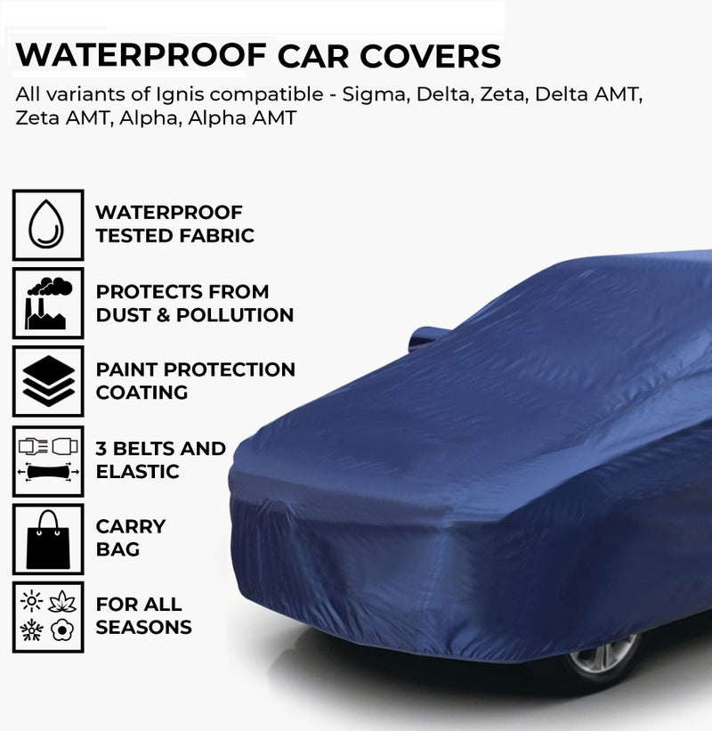 AutoGuys Car Cover Waterproof TF-I for Maruti Ignis [Year 2019 Onwards] - Ignis Car Cover Dust & UV Protection Ignis Car Body Cover with Mirror Pocket Soft Cotton Lining - Image 2