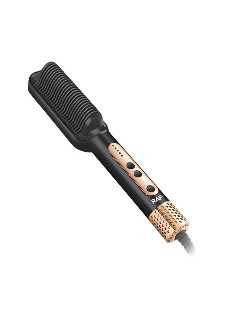 آر إيه أف فرشاة تصفيف الشعر المهنية للسيدات، مملس الشعر (أسود) فرشاة تصفيف الشعر المستقيم. - Image 2