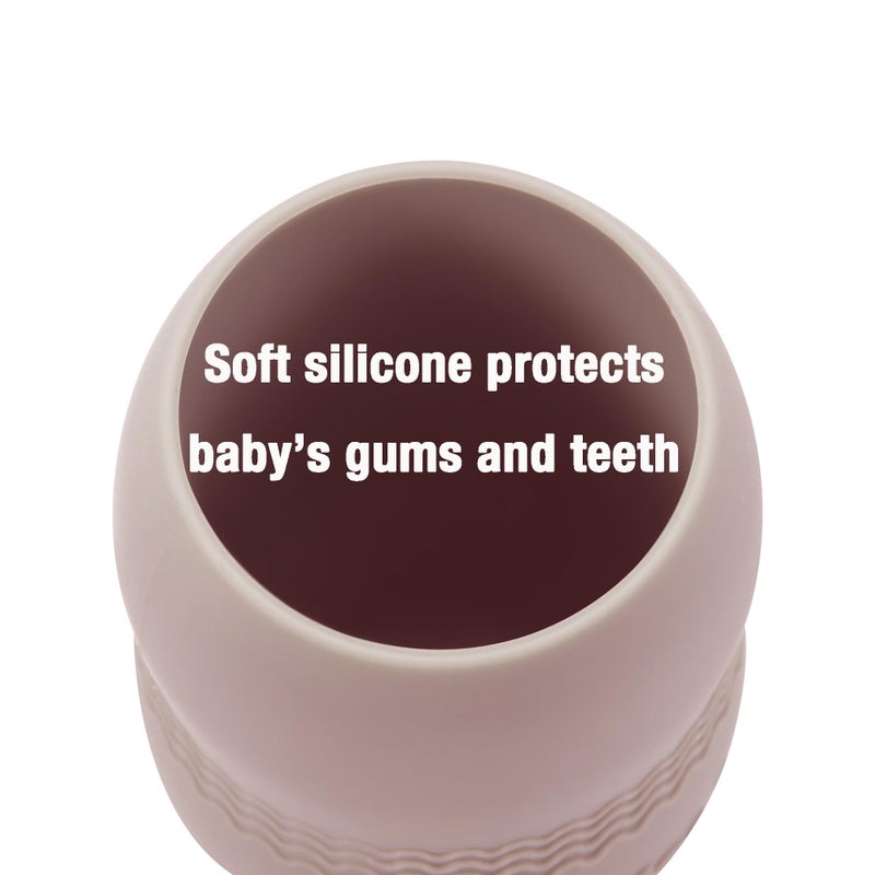 PandaEar 3 Pack Silicone Cups for Baby 6-12 Months| Open Tiny Cups Toddler Sippy Cups| Unbreakable Durable Silicone Training Cup Weaning Water Drinking Cup - Image 4