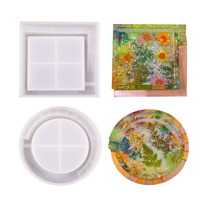 DIY Ashtray Resin Silicone Casting Molds DIY Crystal Epoxy Ashtray Crafts Making Accessories DIY Making Ashtray Art Kits for Adults Beginner - Image 4