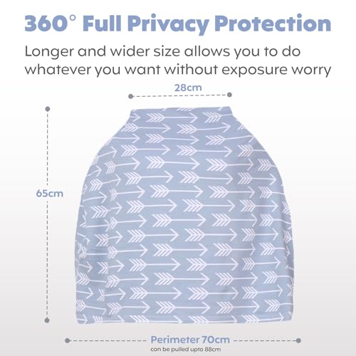 a baby cherry-Nursing Cover, Nursing Covers for Feeding Mom, Feeding Cover Breastfeeding Mother, Feeding Cover for Mom, Multi-Use, Breathable, 360 Full Privacy (Grey),1 Count - Image 2