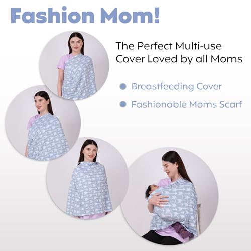 a baby cherry-Nursing Cover, Nursing Covers for Feeding Mom, Feeding Cover Breastfeeding Mother, Feeding Cover for Mom, Multi-Use, Breathable, 360 Full Privacy (Grey),1 Count - Image 5