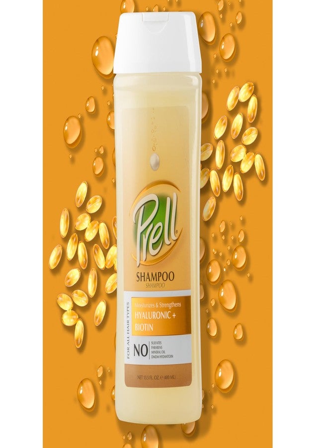 Prell Hyaluronic + Biotin Moisturizes & Strengthens Shampoo for All Hair Types 13.5 fl.oz - Image 3