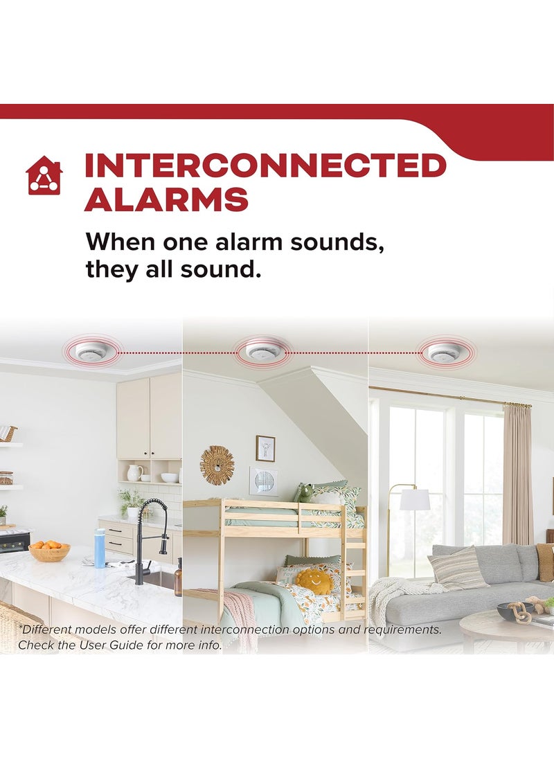 Kidde Kidde Hardwired Smoke Detector AA Battery Backup Interconnectable LED Warning Light Indicators 2 Pack  - Image 5