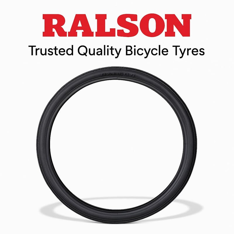 RALSON 26x1 3/8 Bicycle Tyre | Durable Rubber City & Road Bike Tyre for Adult Bicycles, Hybrid Cycles & E-Bikes – Smooth Ride & Long-Lasting Performance by Ralson - Image 2