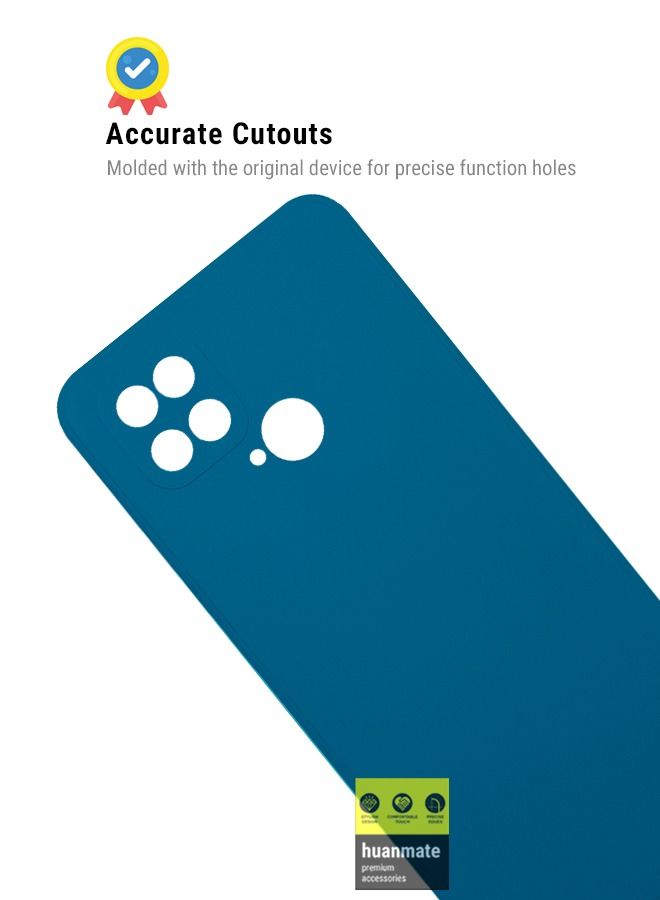 huanmate Stylish Silicone Case Cover For Xiaomi Poco C40 Blue - Image 5