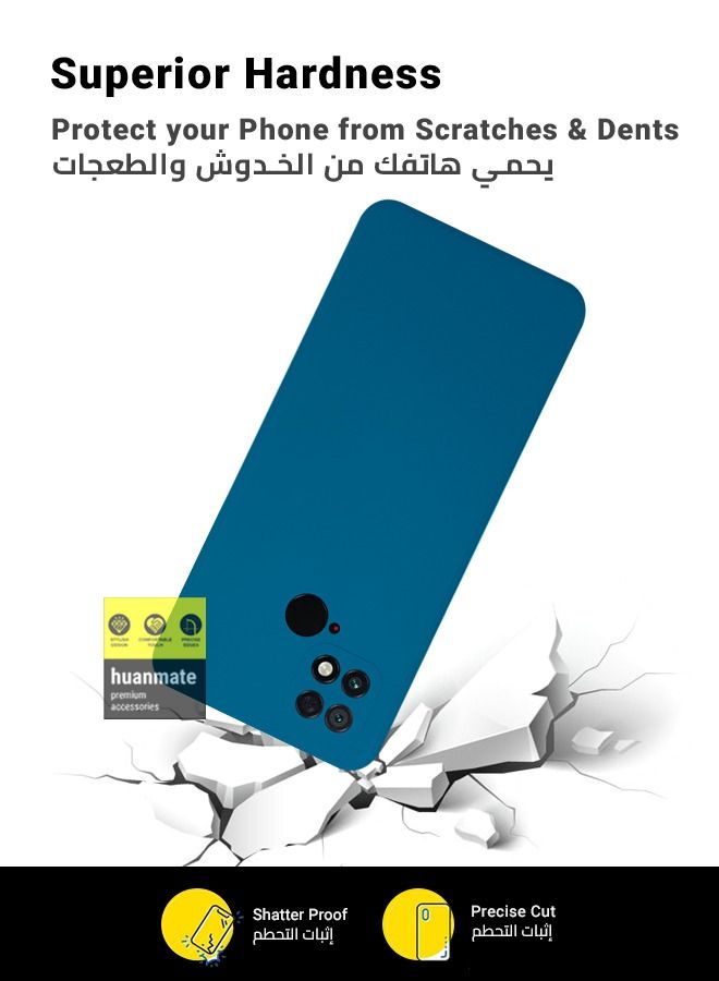 huanmate Stylish Silicone Case Cover For Xiaomi Poco C40 Blue - Image 4