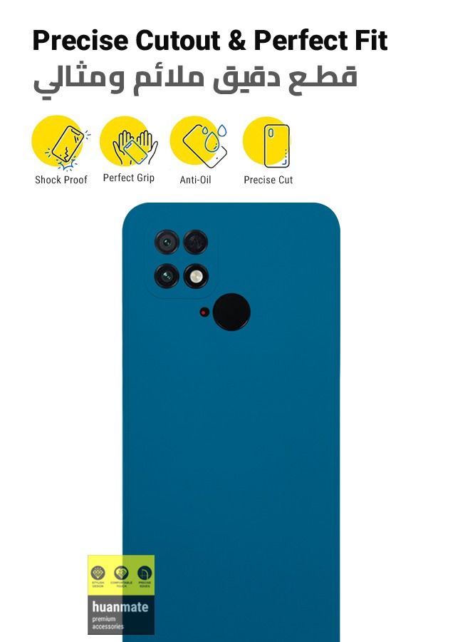 huanmate Stylish Silicone Case Cover For Xiaomi Poco C40 Blue - Image 2